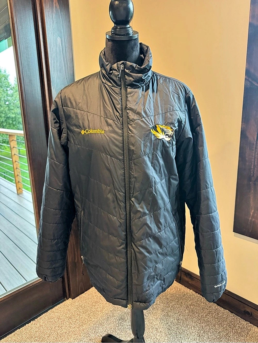 Columbia Missouri Tigers Rain Jacket Black Small